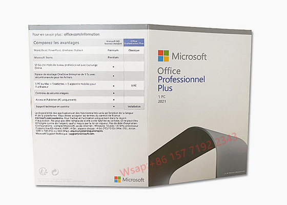 Office Professional Plus 2021 Product Key French DVD Bag Online Activate